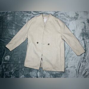 Mango Wool Blend Coat In Taupe Gray